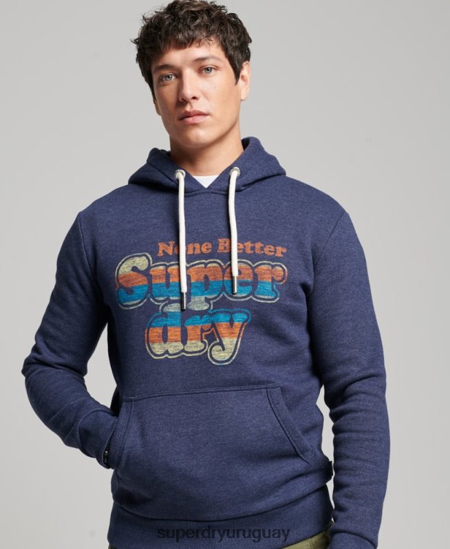 uy Superdry hombres sudadera con capucha clásica cooper vintage Armada DT2N8Z599 ropa