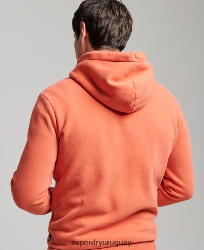 uy Superdry hombres sudadera con capucha clásica cooper vintage coral DT2N8Z670 ropa