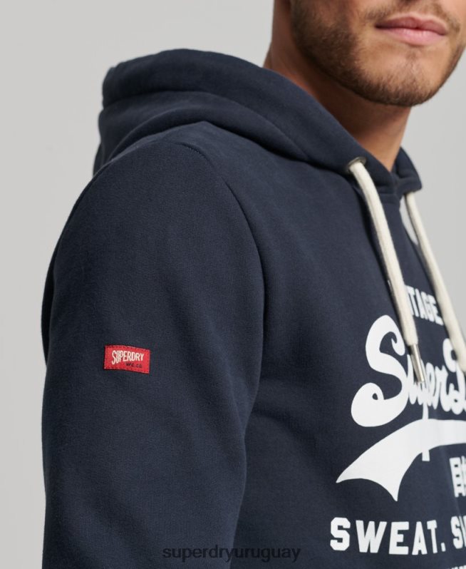 uy Superdry hombres sudadera con capucha clásica de la tienda del logo vintage Armada DT2N8Z584 ropa