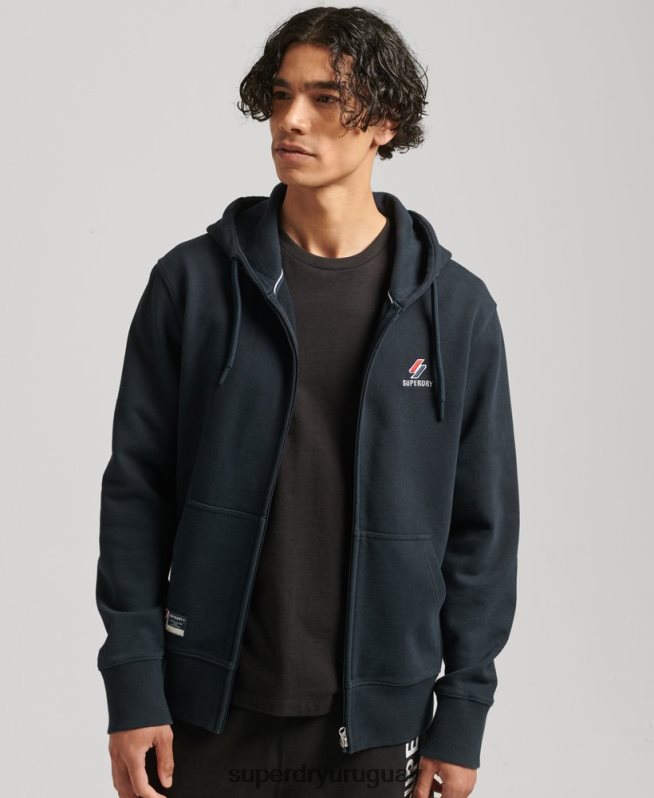 uy Superdry hombres sudadera con capucha code essential Armada DT2N8Z5147 ropa