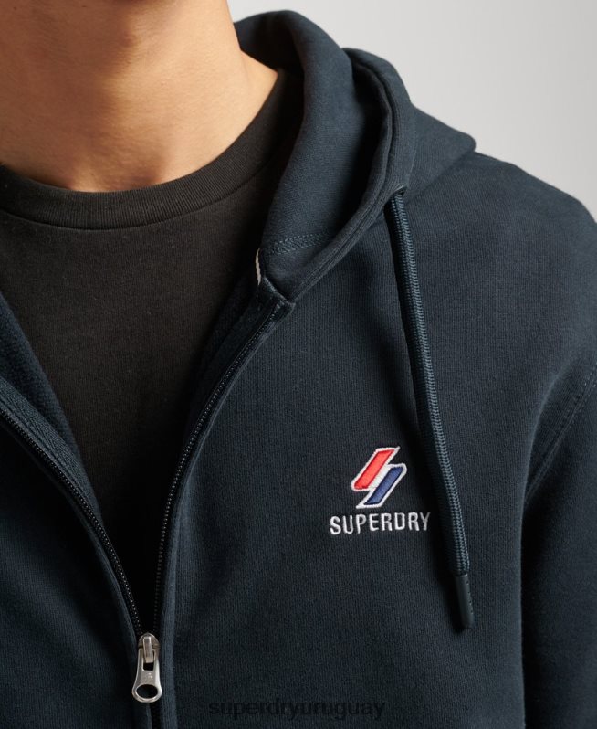 uy Superdry hombres sudadera con capucha code essential Armada DT2N8Z5147 ropa