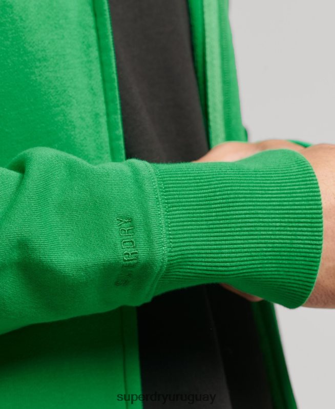 uy Superdry hombres sudadera con capucha code essential verde DT2N8Z5128 ropa
