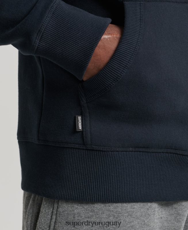 uy Superdry hombres sudadera con capucha de algodón orgánico con logo vintage bordado Armada DT2N8Z721 ropa