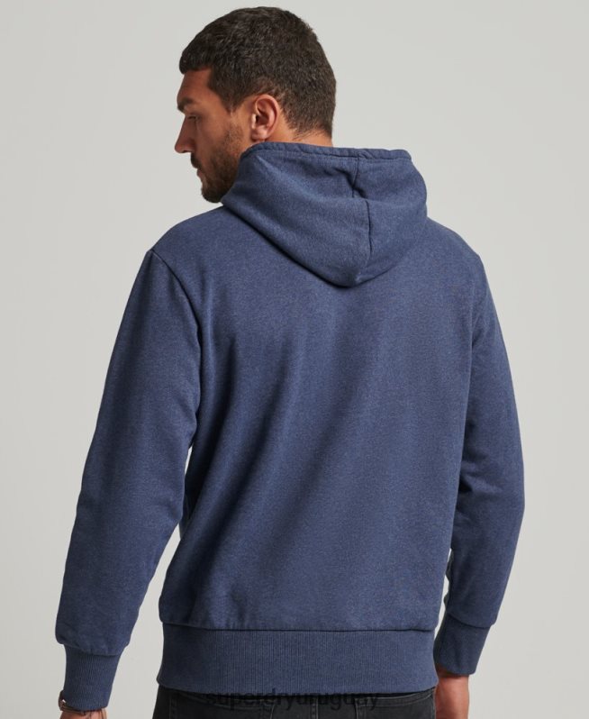 uy Superdry hombres sudadera con capucha de ciudad reciclada azul DT2N8Z665 ropa