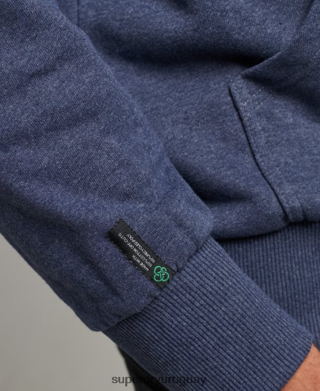 uy Superdry hombres sudadera con capucha de ciudad reciclada azul DT2N8Z665 ropa