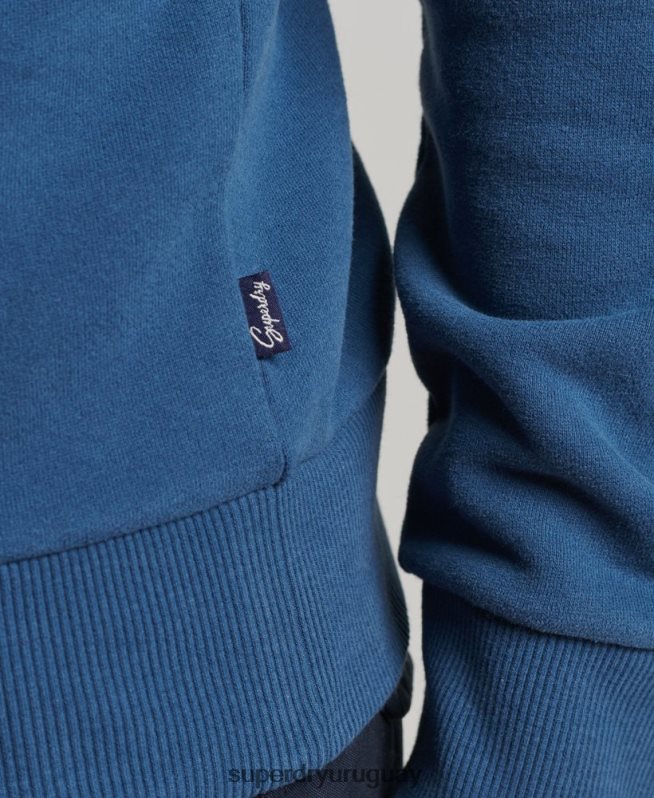 uy Superdry hombres sudadera con capucha de escritor de letreros azul DT2N8Z5107 ropa