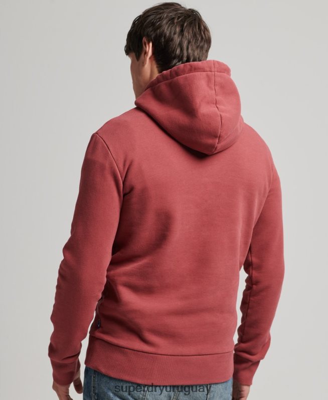 uy Superdry hombres sudadera con capucha de escritor de letreros rojo DT2N8Z5137 ropa