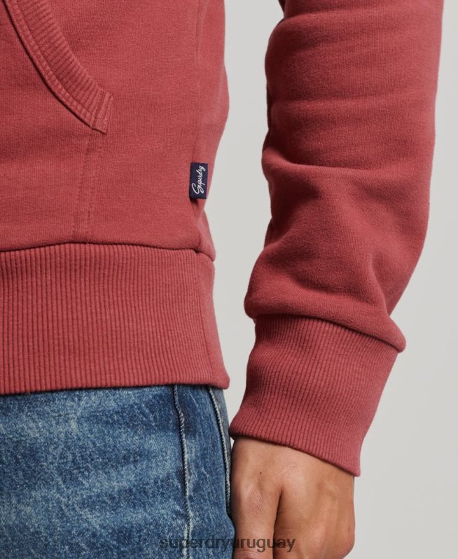 uy Superdry hombres sudadera con capucha de escritor de letreros rojo DT2N8Z5137 ropa