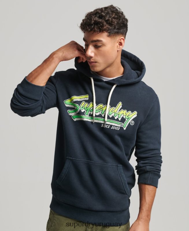 uy Superdry hombres sudadera con capucha de modeladores y creadores vintage Armada DT2N8Z813 ropa