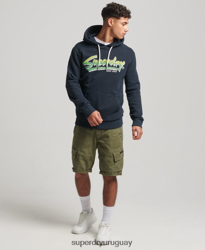 uy Superdry hombres sudadera con capucha de modeladores y creadores vintage Armada DT2N8Z813 ropa