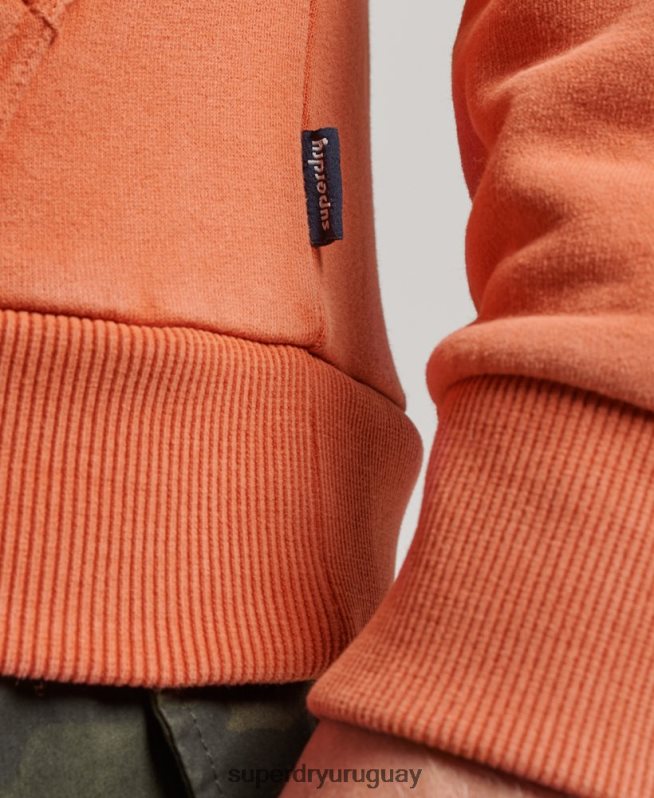 uy Superdry hombres sudadera con capucha de modeladores y creadores vintage naranja DT2N8Z610 ropa