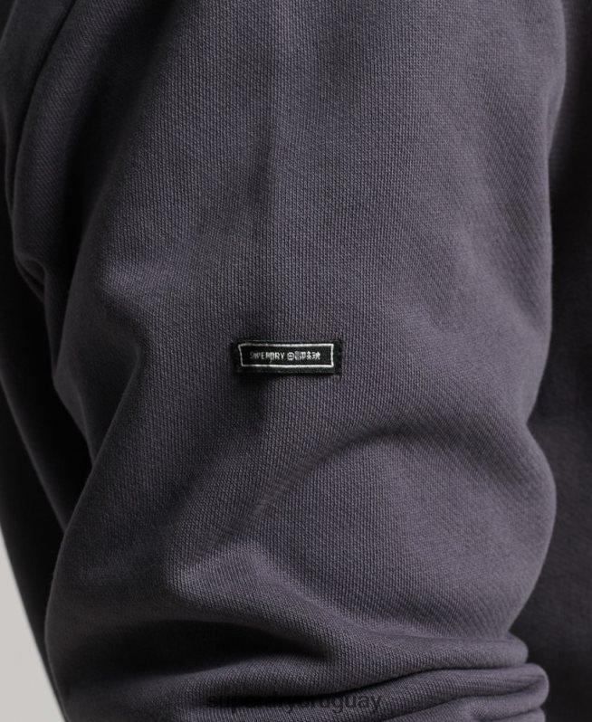 uy Superdry hombres sudadera con capucha de rock psicodélico gris oscuro DT2N8Z5111 ropa