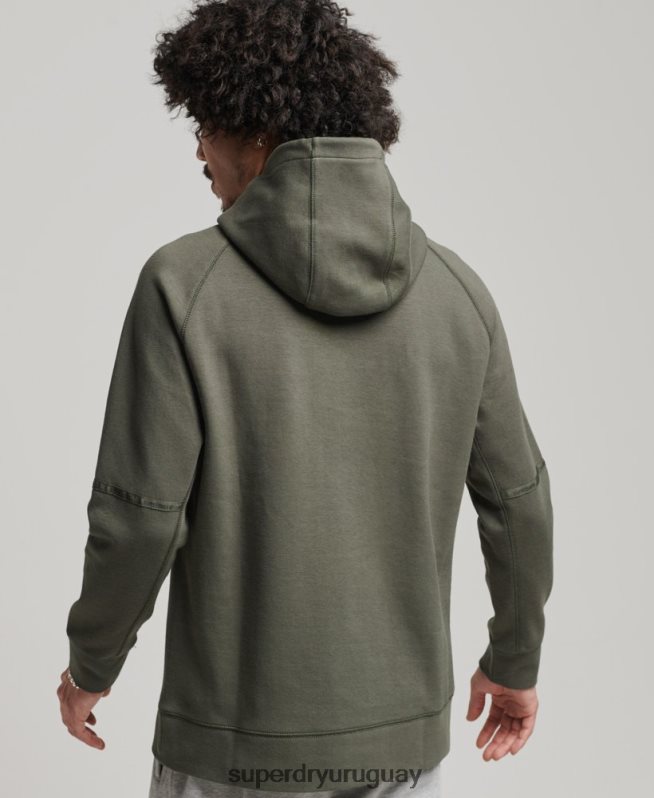 uy Superdry hombres sudadera con capucha de tecnología caqui DT2N8Z5021 ropa