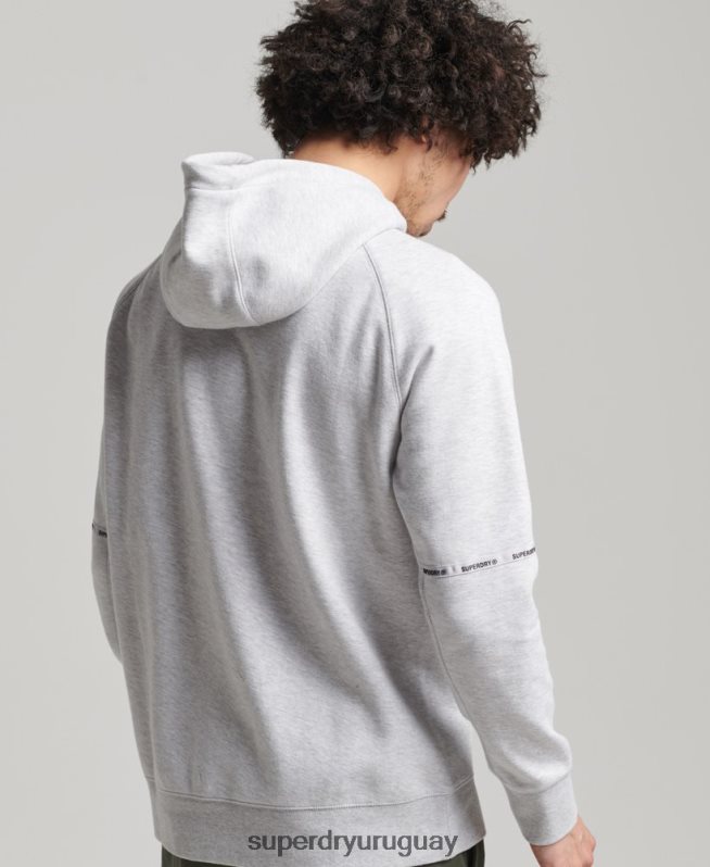 uy Superdry hombres sudadera con capucha de tecnología gris DT2N8Z647 ropa