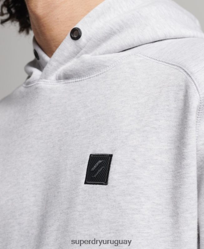 uy Superdry hombres sudadera con capucha de tecnología gris DT2N8Z647 ropa
