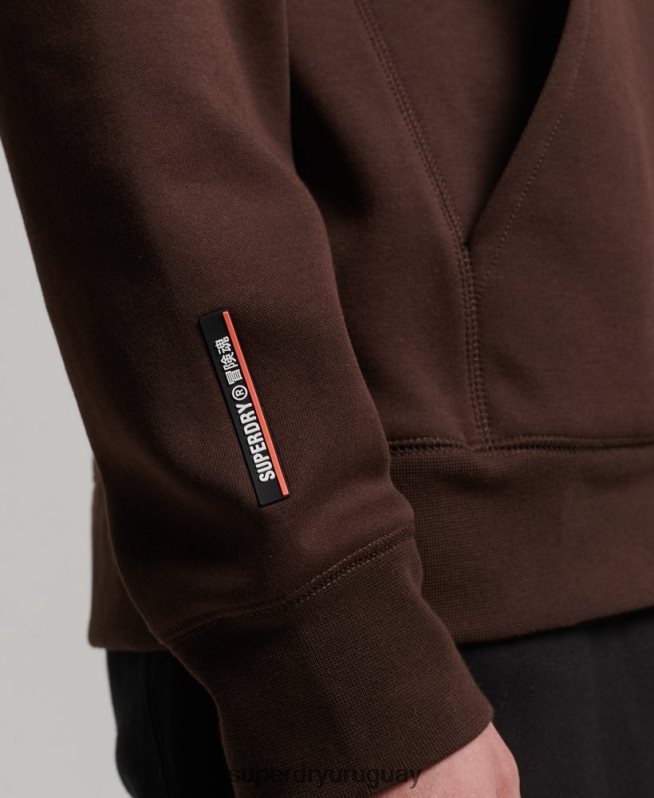 uy Superdry hombres sudadera con capucha de tecnología marrón DT2N8Z648 ropa