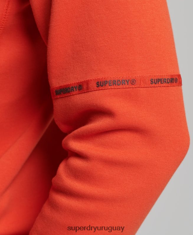 uy Superdry hombres sudadera con capucha de tecnología naranja DT2N8Z829 ropa