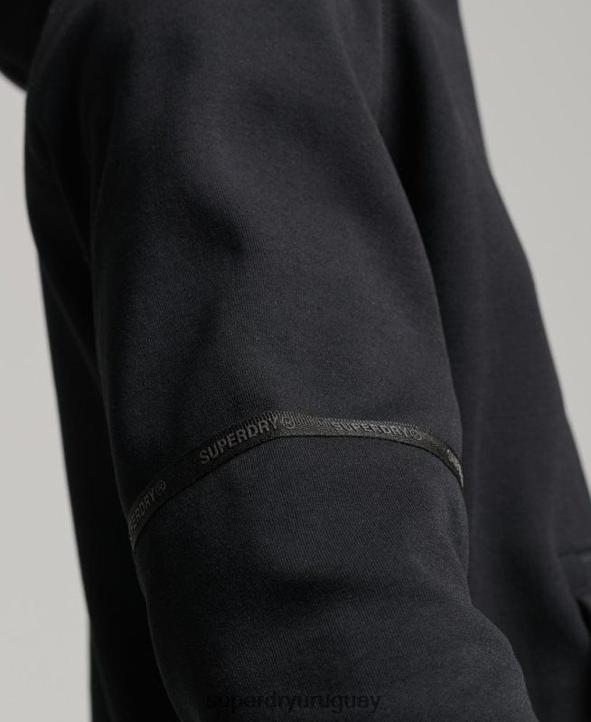 uy Superdry hombres sudadera con capucha de tecnología negro DT2N8Z597 ropa