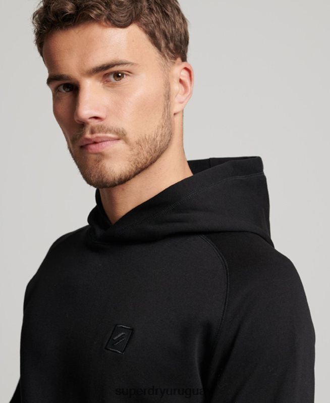 uy Superdry hombres sudadera con capucha de tecnología negro DT2N8Z711 ropa