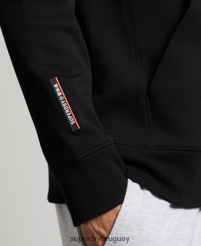 uy Superdry hombres sudadera con capucha de tecnología negro DT2N8Z711 ropa