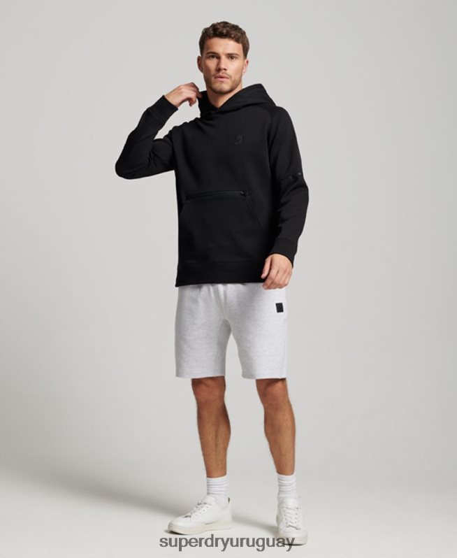 uy Superdry hombres sudadera con capucha de tecnología negro DT2N8Z711 ropa