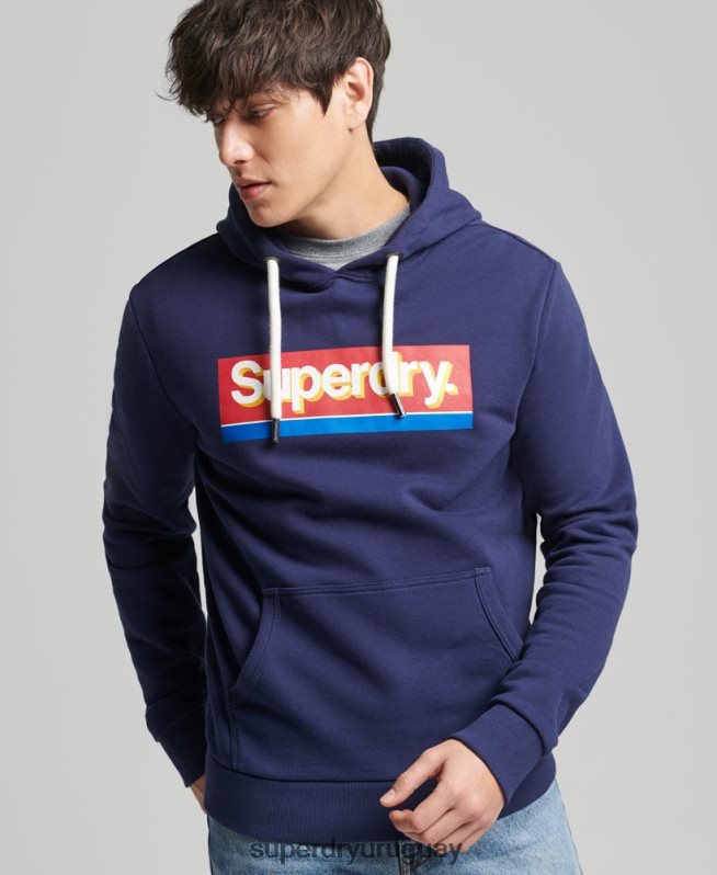 uy Superdry hombres sudadera con capucha de temporada con logo vintage Armada DT2N8Z883 ropa