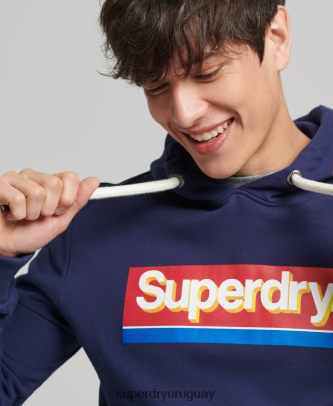 uy Superdry hombres sudadera con capucha de temporada con logo vintage Armada DT2N8Z883 ropa