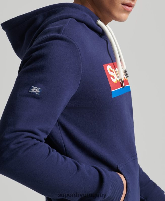 uy Superdry hombres sudadera con capucha de temporada con logo vintage Armada DT2N8Z883 ropa