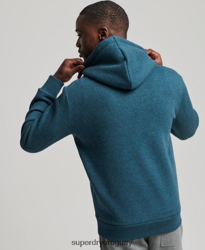 uy Superdry hombres sudadera con capucha del mismo tono azul DT2N8Z862 ropa