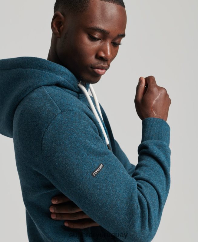 uy Superdry hombres sudadera con capucha del mismo tono azul DT2N8Z862 ropa