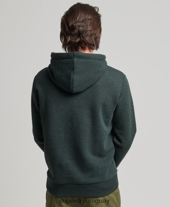 uy Superdry hombres sudadera con capucha del mismo tono verde DT2N8Z5212 ropa