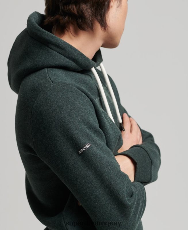 uy Superdry hombres sudadera con capucha del mismo tono verde DT2N8Z5212 ropa