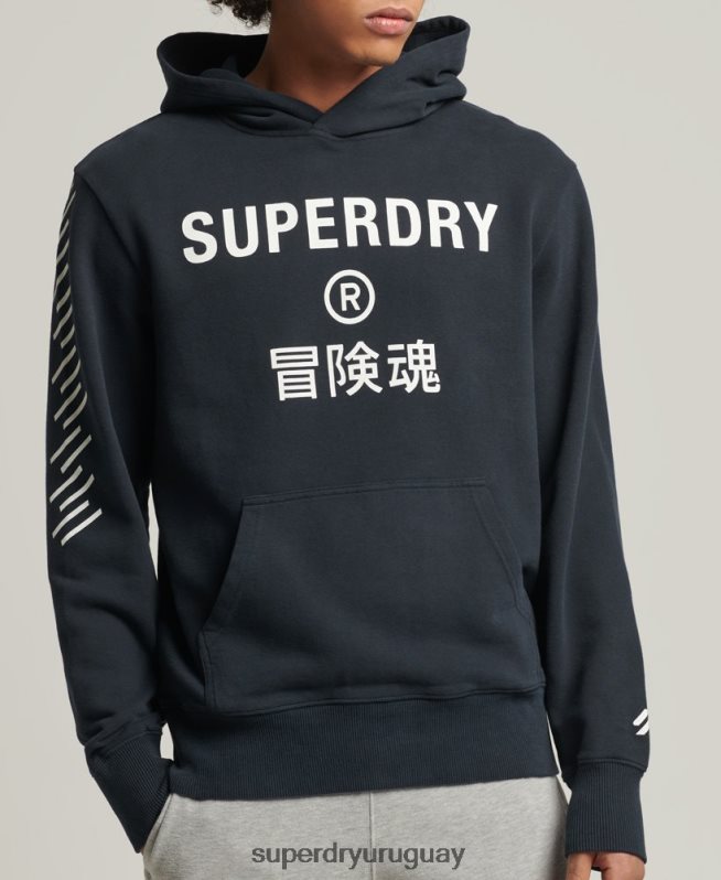 uy Superdry hombres sudadera con capucha deportiva code core Armada DT2N8Z5213 ropa