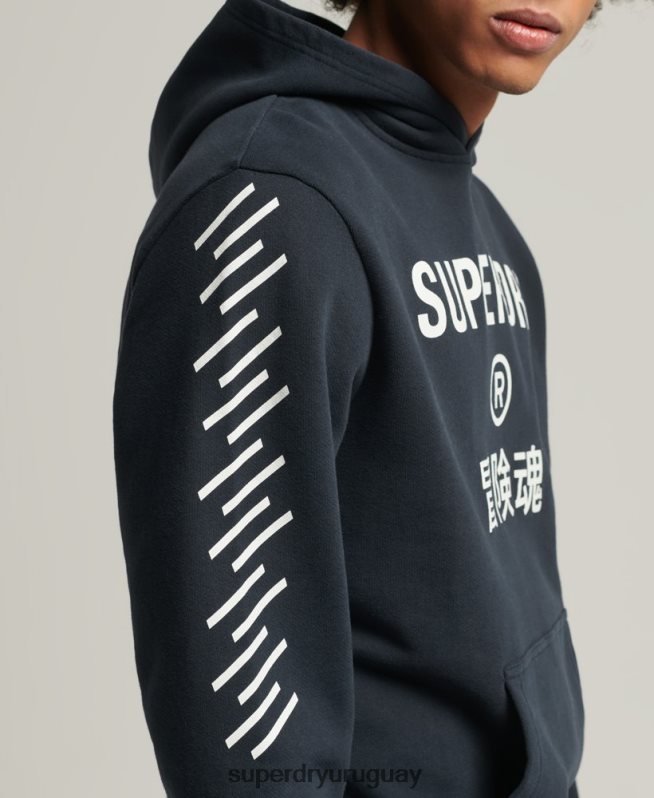 uy Superdry hombres sudadera con capucha deportiva code core Armada DT2N8Z5213 ropa