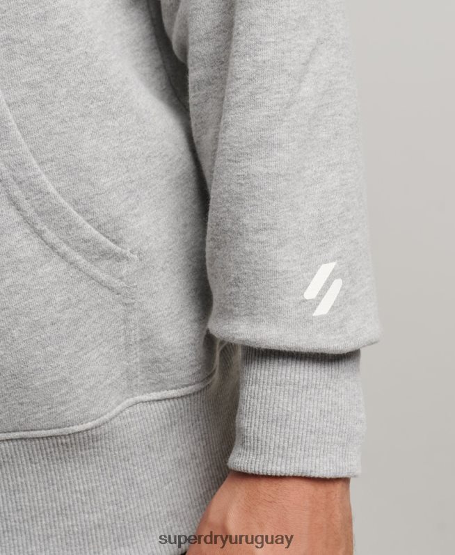 uy Superdry hombres sudadera con capucha deportiva code core gris DT2N8Z5007 ropa