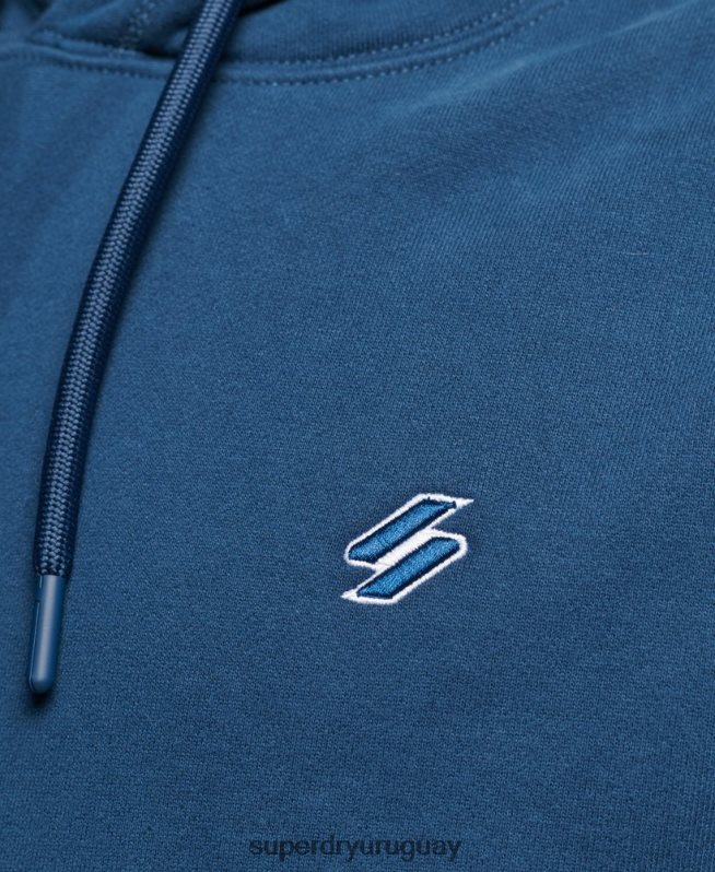 uy Superdry hombres sudadera con capucha esencial azul oscuro DT2N8Z5126 ropa