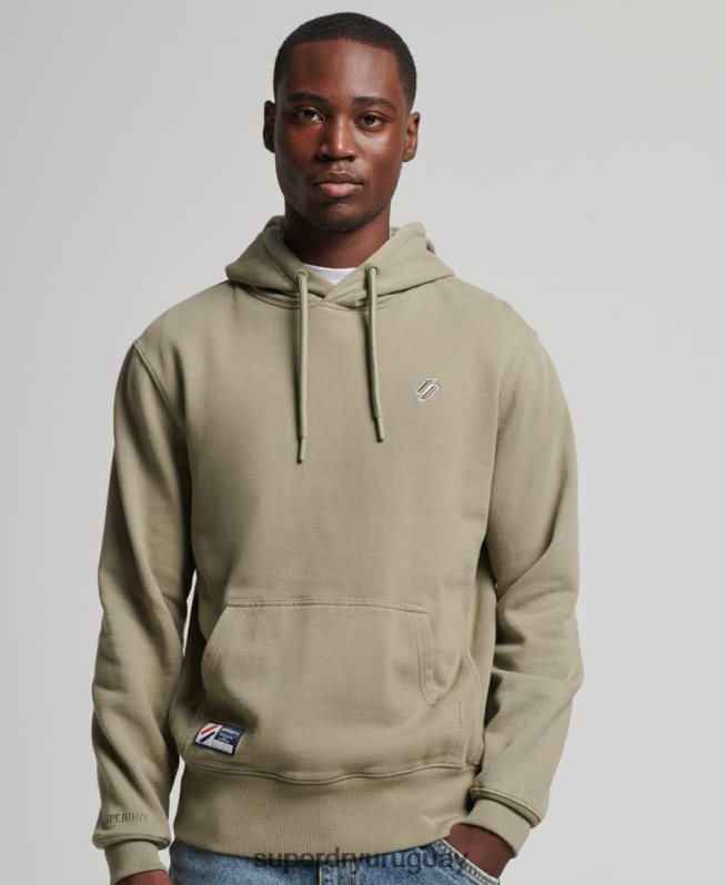 uy Superdry hombres sudadera con capucha esencial caqui DT2N8Z5228 ropa