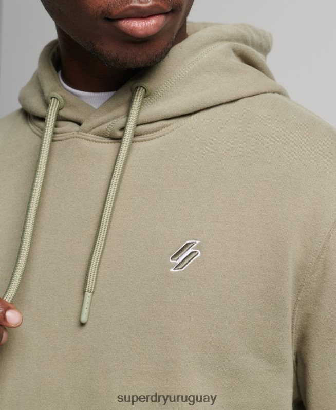 uy Superdry hombres sudadera con capucha esencial caqui DT2N8Z5228 ropa