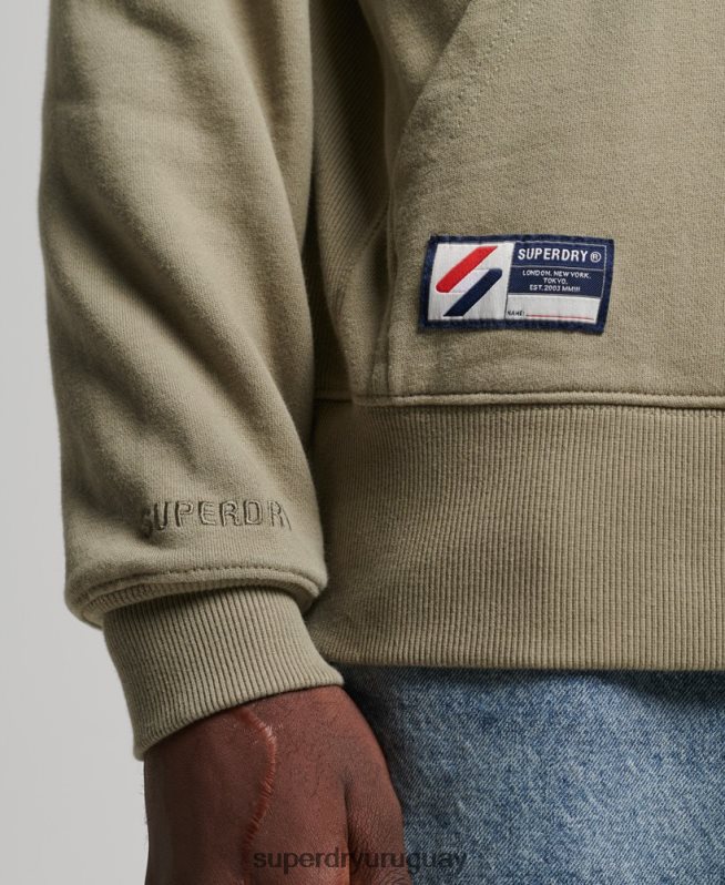 uy Superdry hombres sudadera con capucha esencial caqui DT2N8Z5228 ropa