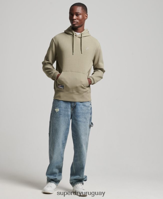 uy Superdry hombres sudadera con capucha esencial caqui DT2N8Z5228 ropa