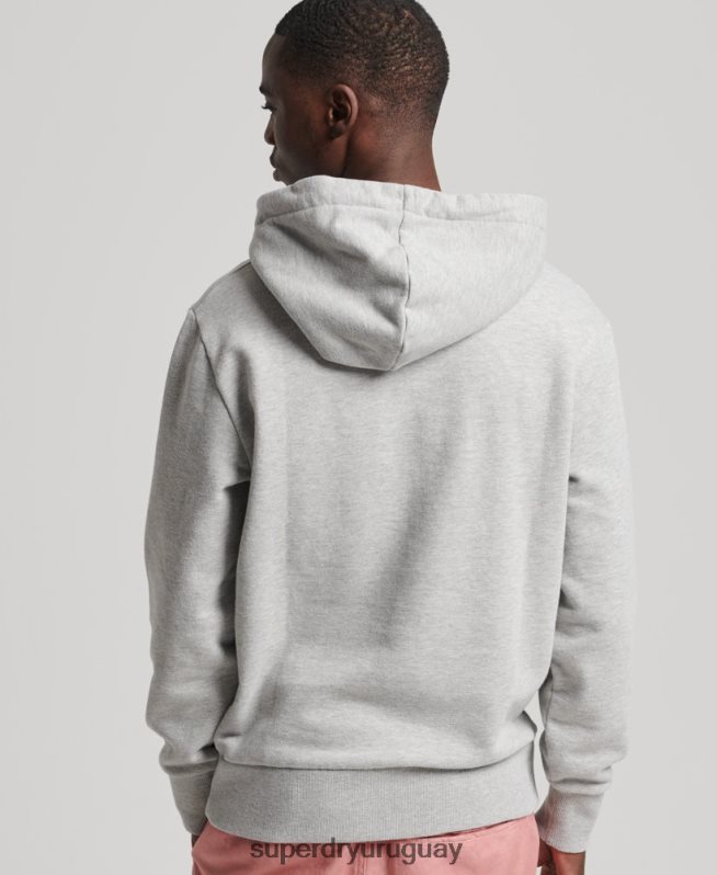 uy Superdry hombres sudadera con capucha estilo ranchero de surf vintage gris claro DT2N8Z839 ropa