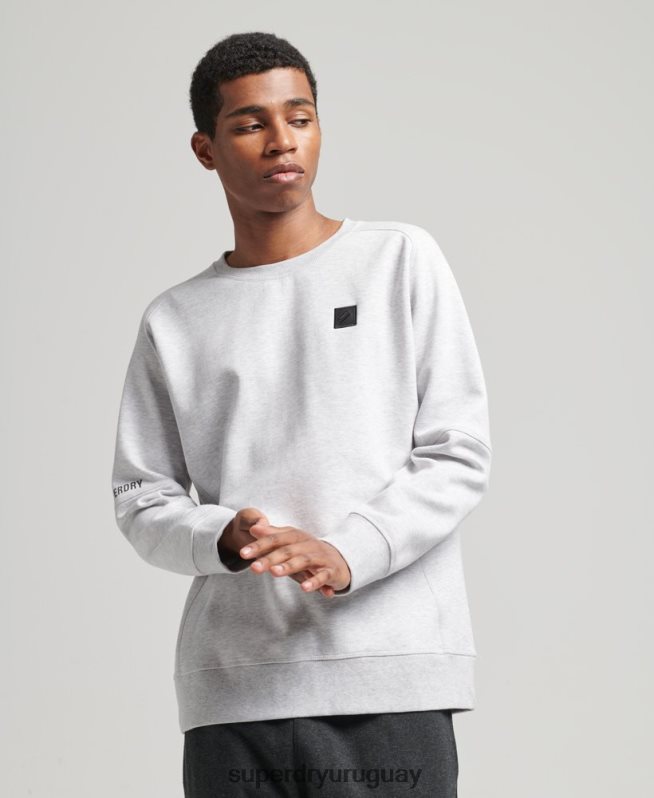 uy Superdry hombres sudadera con capucha gris DT2N8Z5025 ropa