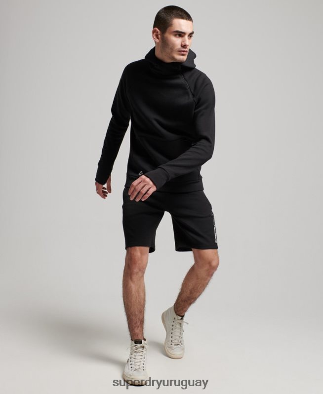 uy Superdry hombres sudadera con capucha gymtech negro DT2N8Z683 ropa