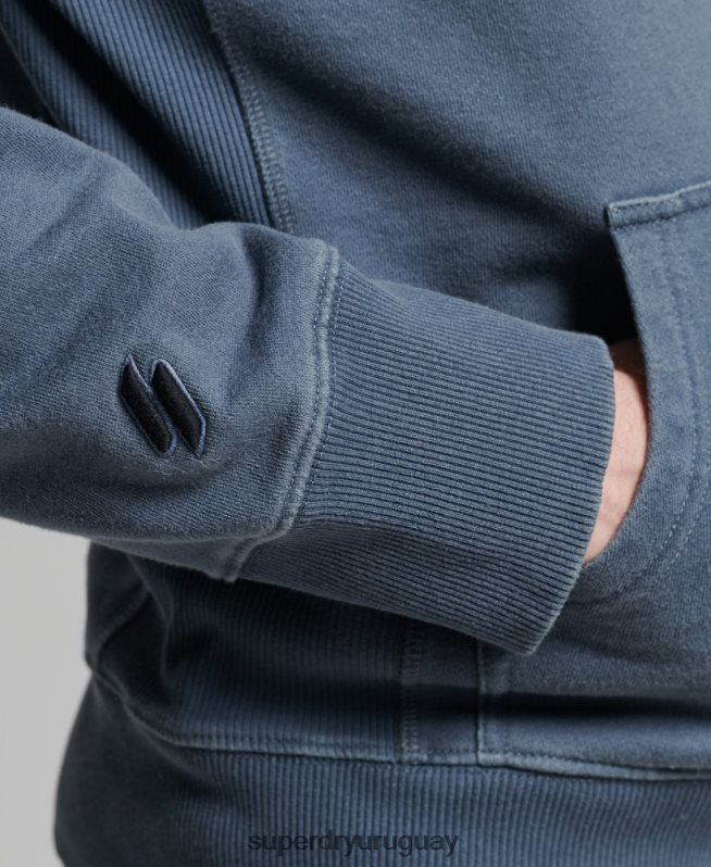 uy Superdry hombres sudadera con capucha holgada teñida con logo y logo de código Armada DT2N8Z5180 ropa