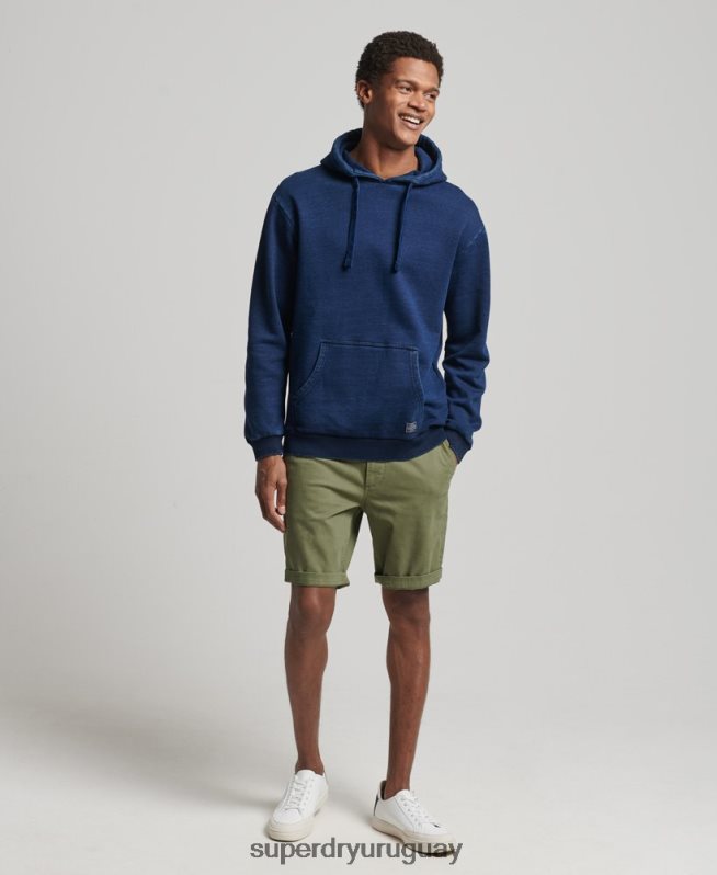 uy Superdry hombres sudadera con capucha índigo vintage azul oscuro DT2N8Z802 ropa