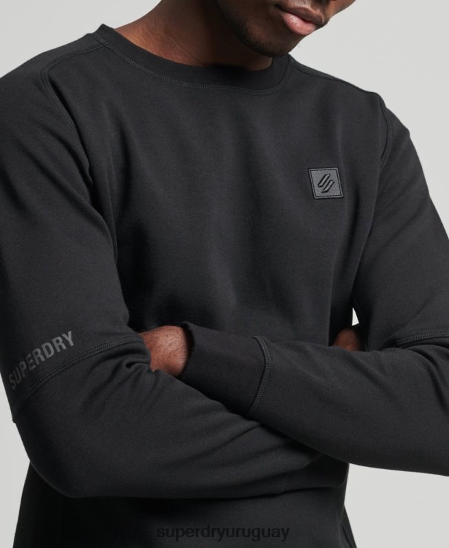 uy Superdry hombres sudadera con capucha negro DT2N8Z5043 ropa