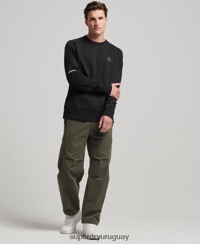 uy Superdry hombres sudadera con capucha negro DT2N8Z504 ropa