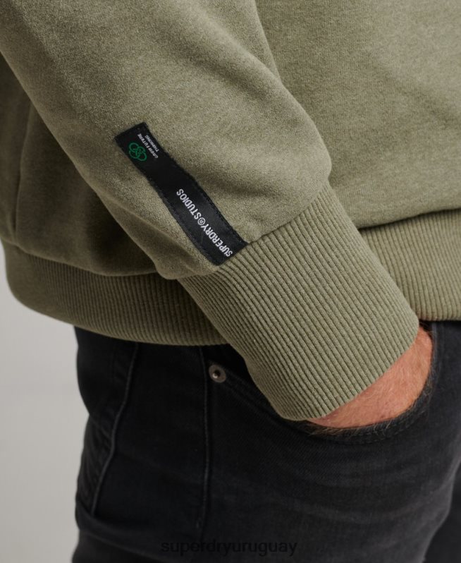 uy Superdry hombres sudadera con capucha reciclada caqui DT2N8Z831 ropa