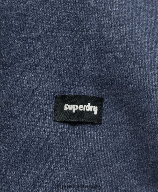 uy Superdry hombres sudadera con capucha retro vintage azul DT2N8Z651 ropa