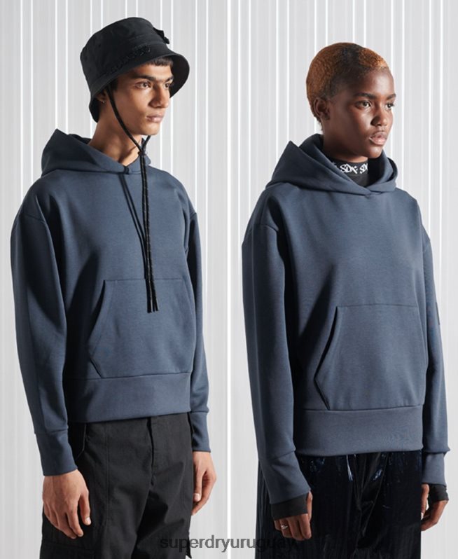 uy Superdry hombres sudadera con capucha sdx box drop de edición limitada azul oscuro DT2N8Z896 ropa